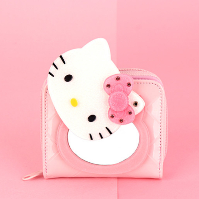 [Sanrio] Hello Kitty Mirror Wallet Kuromi Mirror Wallet / Wallet with Coin Compartment