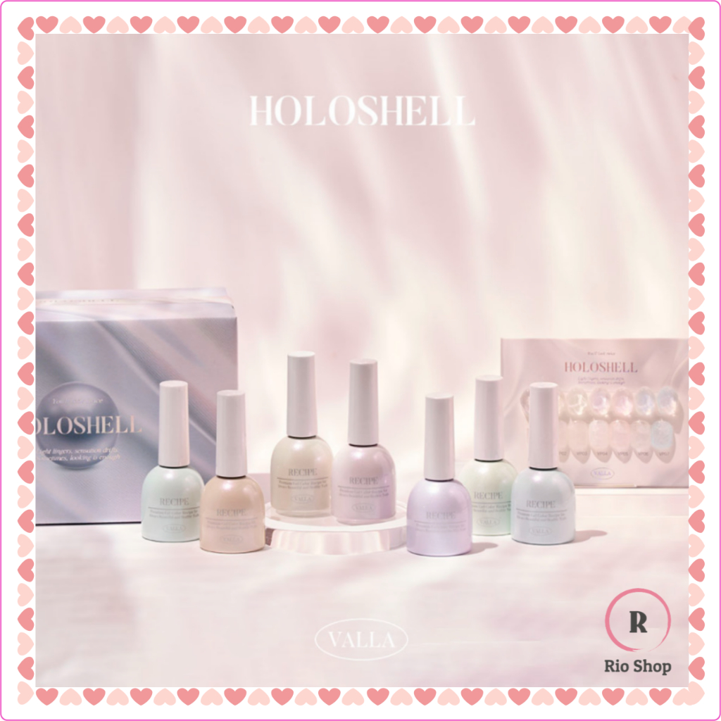 VALLA x HoloShell 7 Color Set Powder Nail