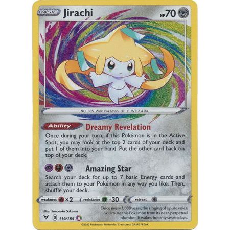 Pokemon TCG Card Jirachi SS Vivid Voltage 119/185 Amazing