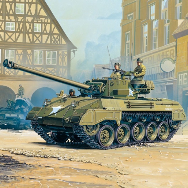 Academy Hobby Model Kit – 1/35 M18 Hellcat, WWII US ถังพิฆาตพร้อมรายละเอียดภายใน