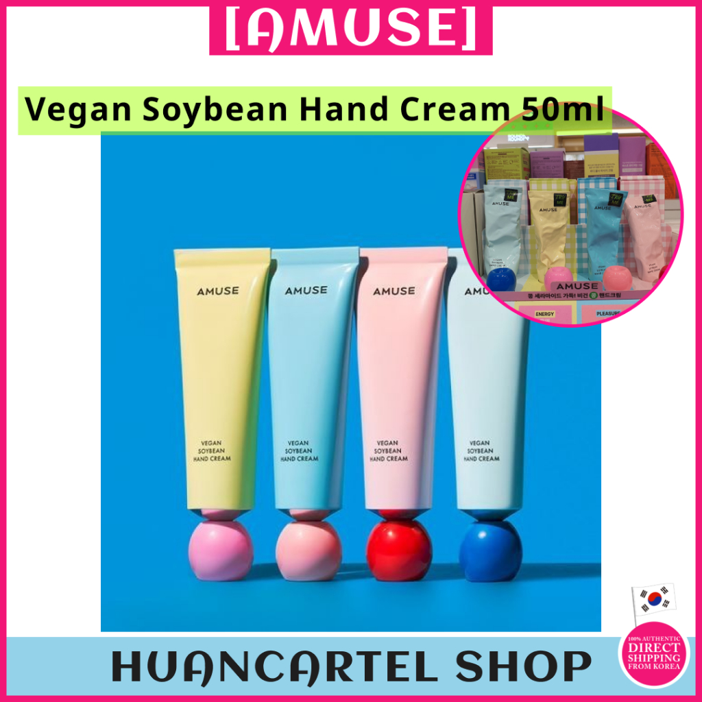 [AMUSE] Vegan Soybean Hand Cream ครีมทามือ วีแกน ลดริ้วรอย บำรุงผิว กลิ่นหอม | ส่งตรงจากเกาหลี