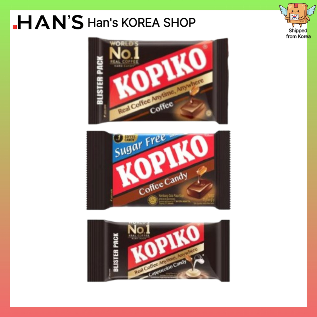 [Kopiko] Sugar Free Coffee Candy Blister Pack (8 ชิ้น  1 แพ็ค) | 3รส | ลูกอมกาแฟ&คาปูชิโน่ | จากเกาห