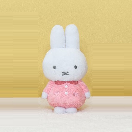 Miffy Plush Mascot Badge - Taito Kuji Miffy & Boris Fluffy Collection - รางวัล D - เสื้อผ้าปุย