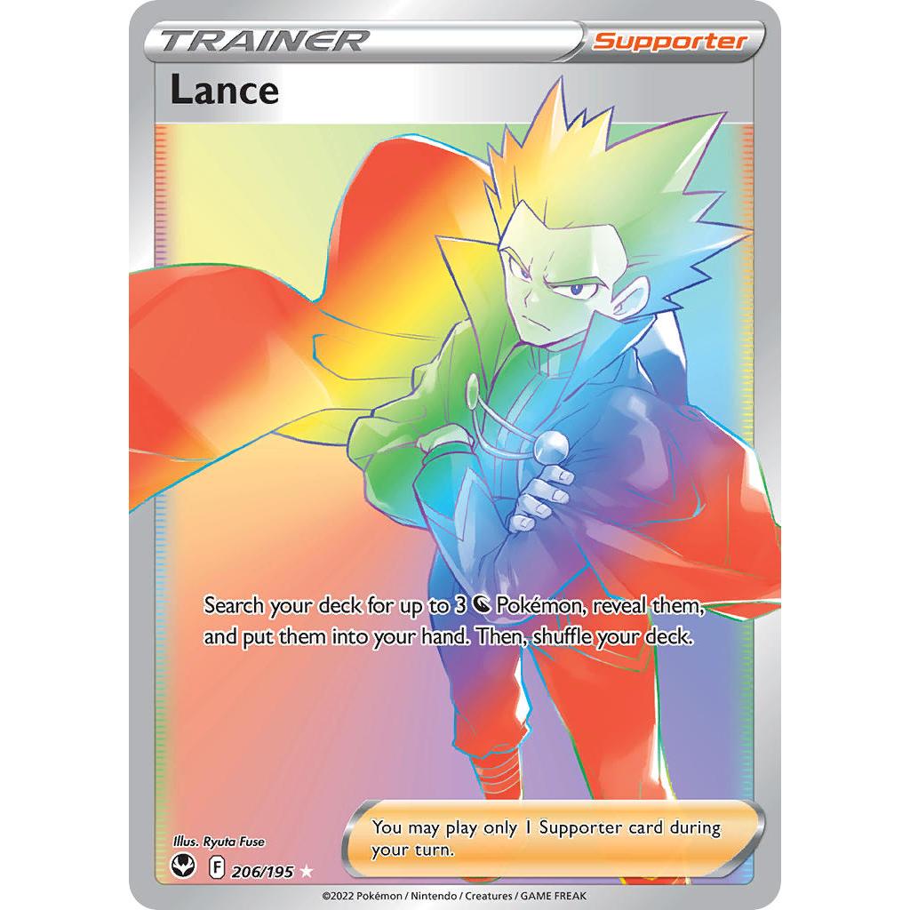 Lance 206/195 SWSH12 Silver Tempest Secret EN Pokemon การ์ดเกม PTCG