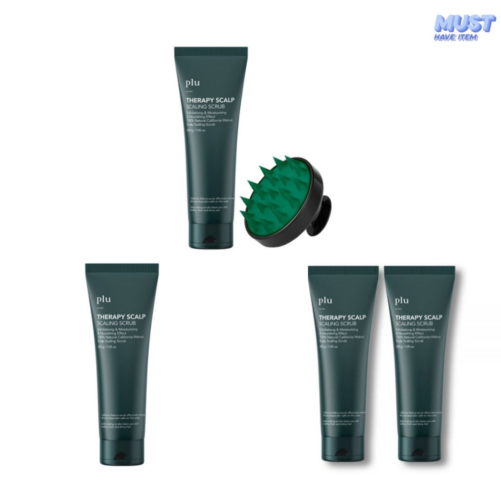 Plu Therapy Scalp Scaling Scrub 200g, Plu Therapy Scalp Scaling Scrub 200g + 200g, Therapy Scalp Scaling Scrub 200g + แปรง