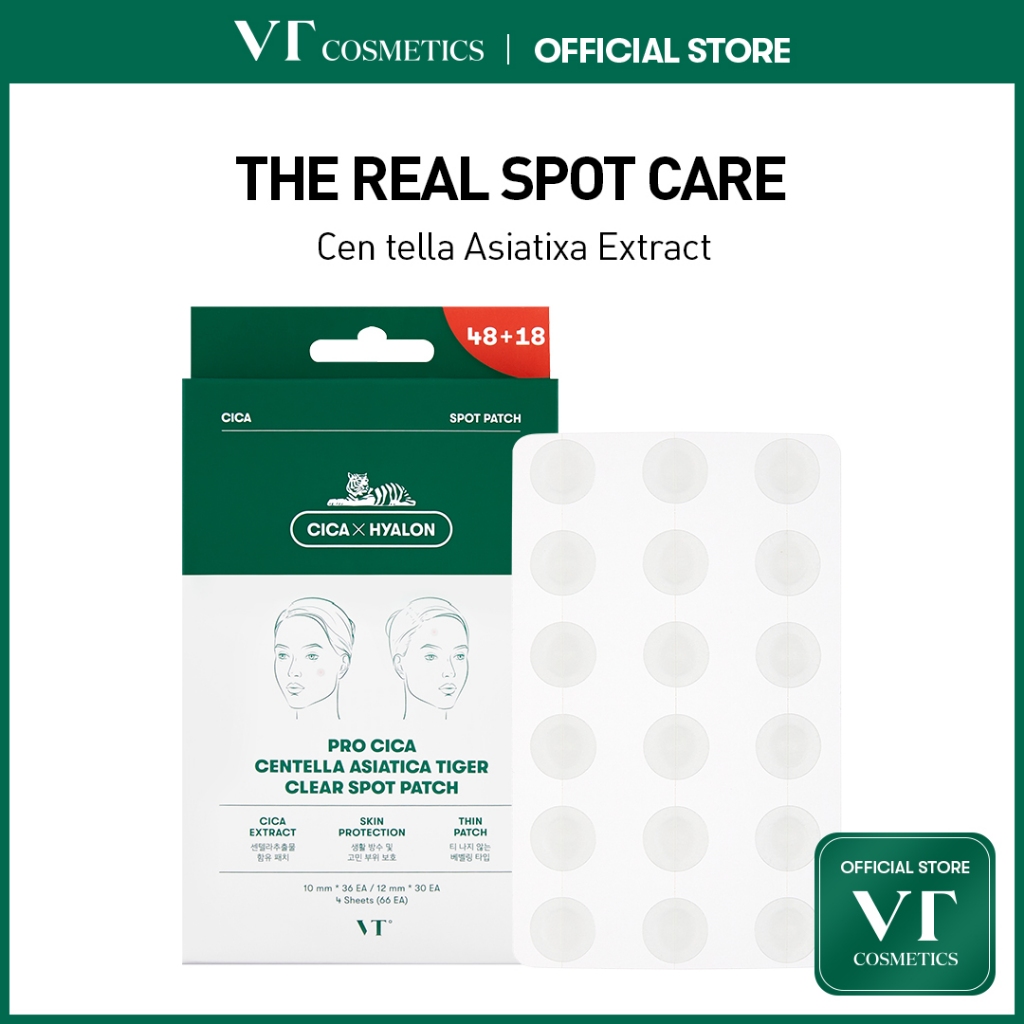 [VT] Pro Cica Centella Asiatica Tiger Clear Spot Patch / แผ่นแปะสิว / แผ่นแปะสิว [Official Flagship]
