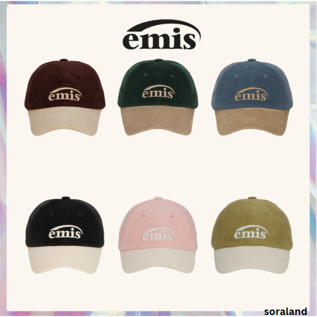 [EMIS] CORDUROY TWO-TONE BALL CAP 7 สี