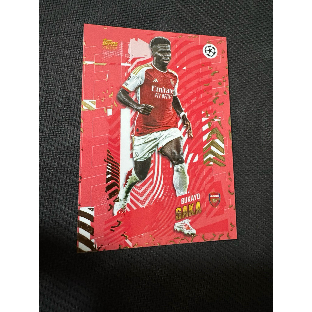 2023 Topps Soccer Card X Whip Gold UCC Bukayo Saka Arsenal FC