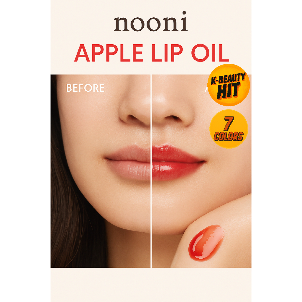[NOONI] Apple Lip Oil 7colors 3.7ml | เค-ความงาม