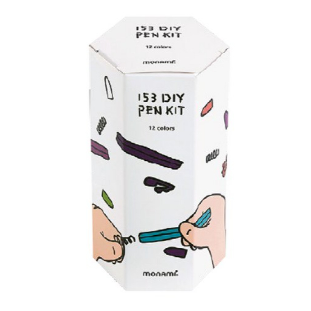 Monami 153 DIY Pen Kit – ชุดผสม 12 สี ( 6 ปากกา) สร้างปากกา Monami ของคุณเอง