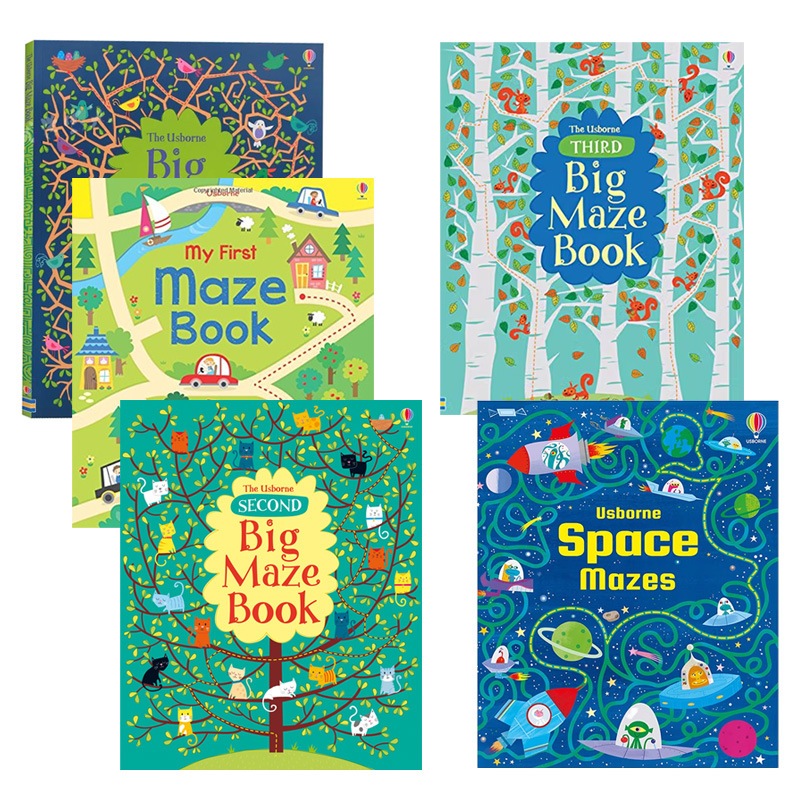 Usborne Maze Book Series หนังสือกิจกรรมสําหรับเด็ก หนังสือเด็ก