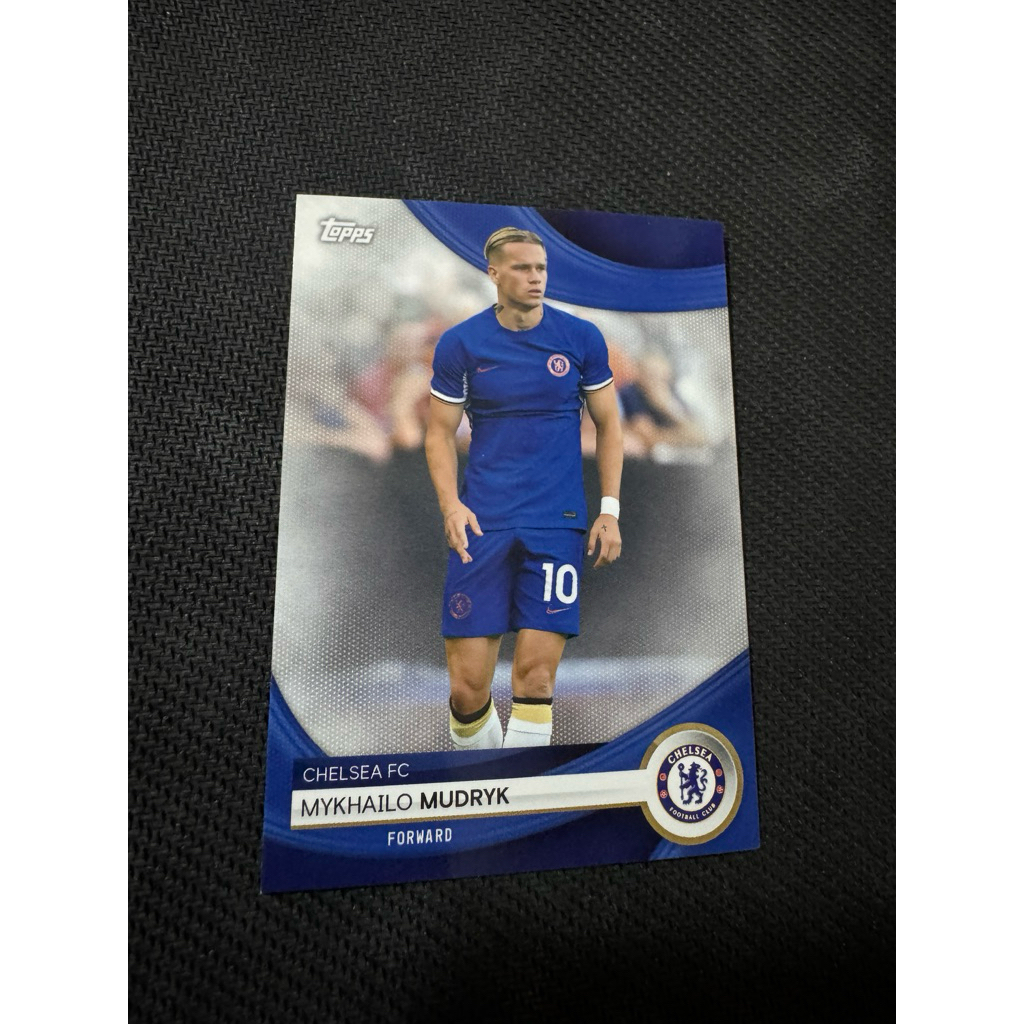 2024 ชุดพัดลมการ์ดฟุตบอล Topps Chelsea Mykhailo Mudryk 16