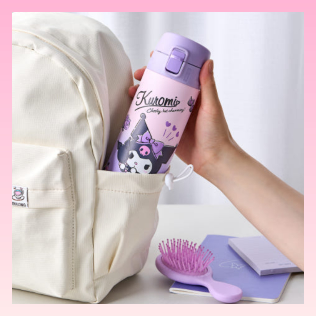 LocknLock แก้วน้ําคุโรมิ 400มล | เบาพิเศษ | แก้วน้ําน่ารัก | ฝาสัมผัสเดียว