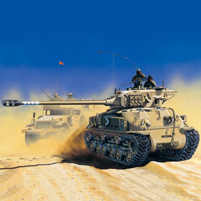 Academy Hobby Model Kit – 1/35 M51 Super Sherman, สมจริง IDF Heavy Tank พร้อมตัวเลขลูกเรือ