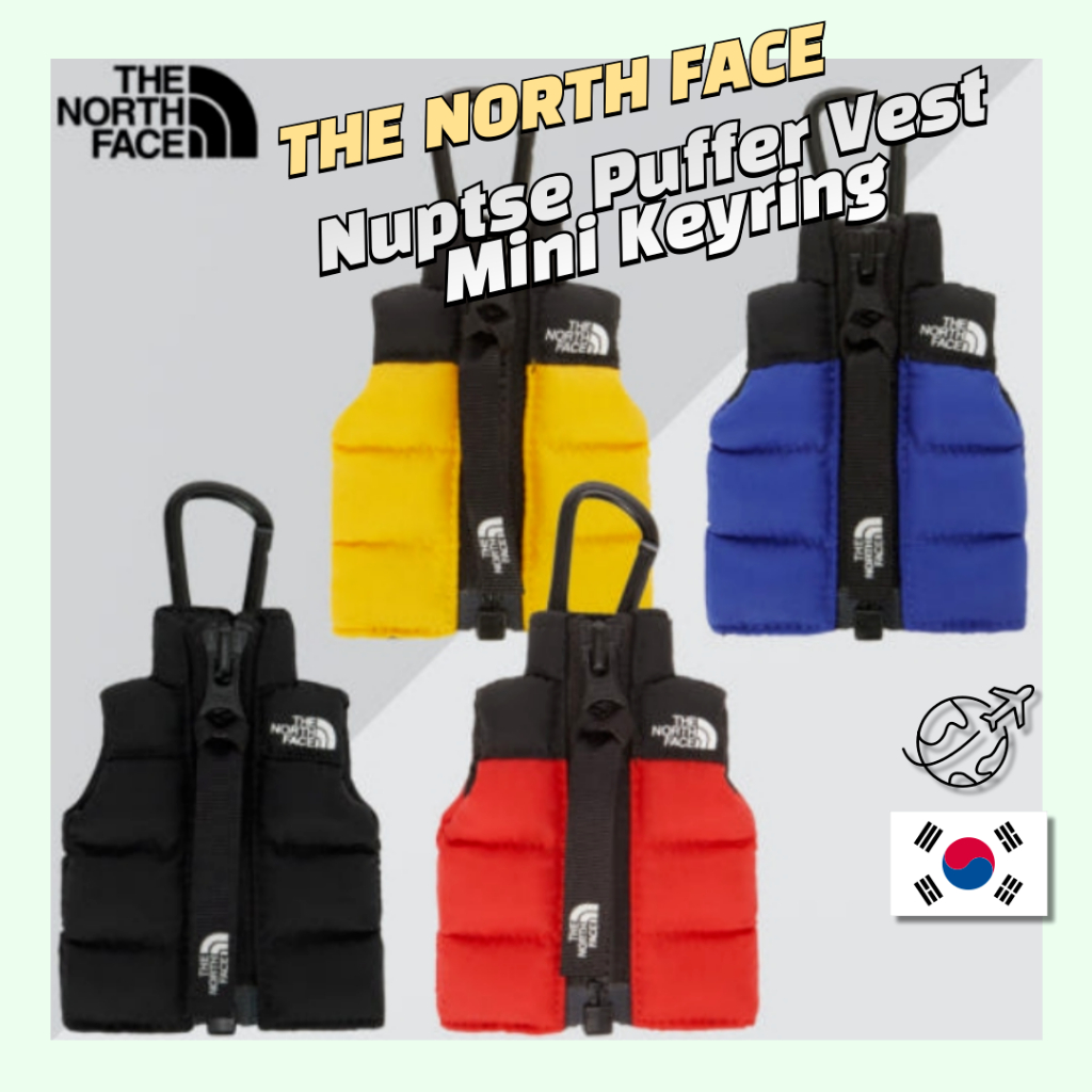[THE NORTH FACE] Nuptse Puffer Vest Mini Keyring ของแท้อย่างเป็นทางการ 4 สีพวงกุญแจ Bagcharm เกาหลี