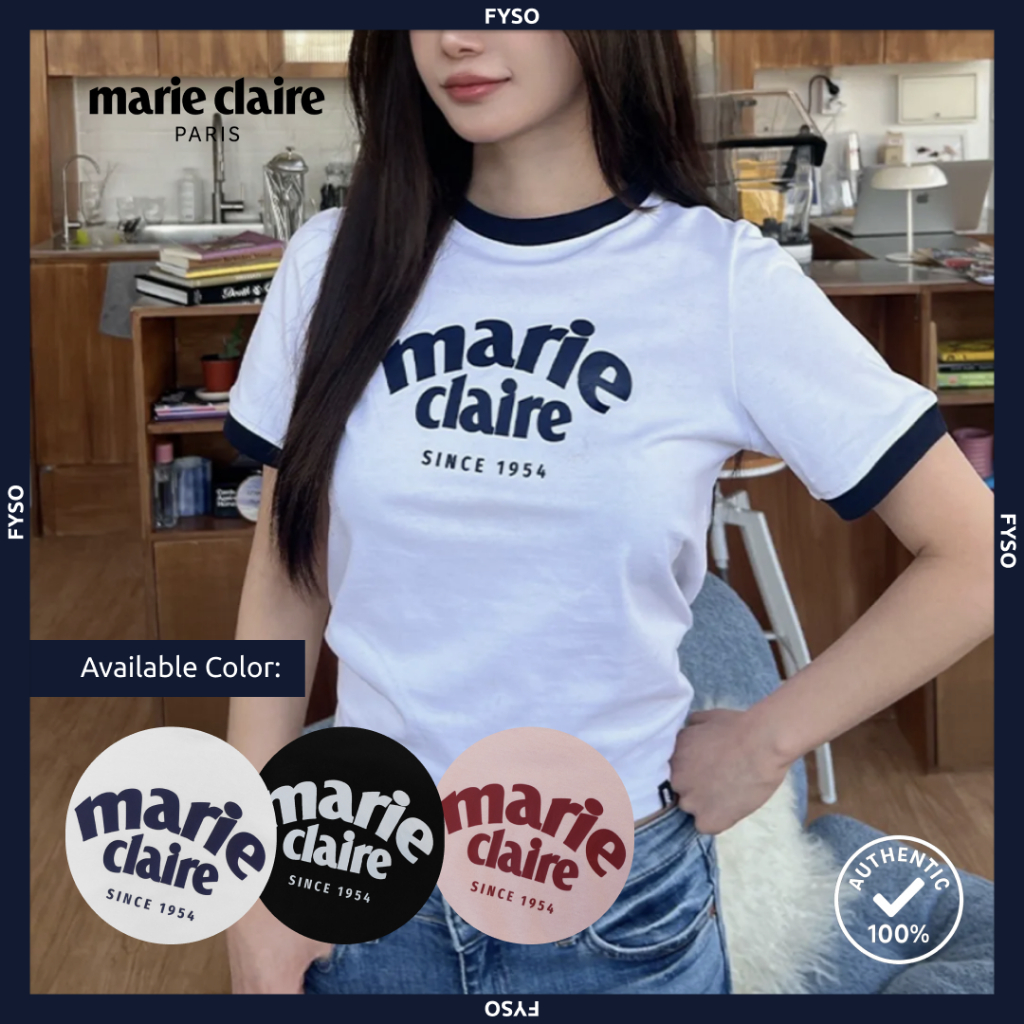 [Marie Claire] เสื้อยืด Marie Ringer – Soft Fit ของแท้ 100% (สีขาว)