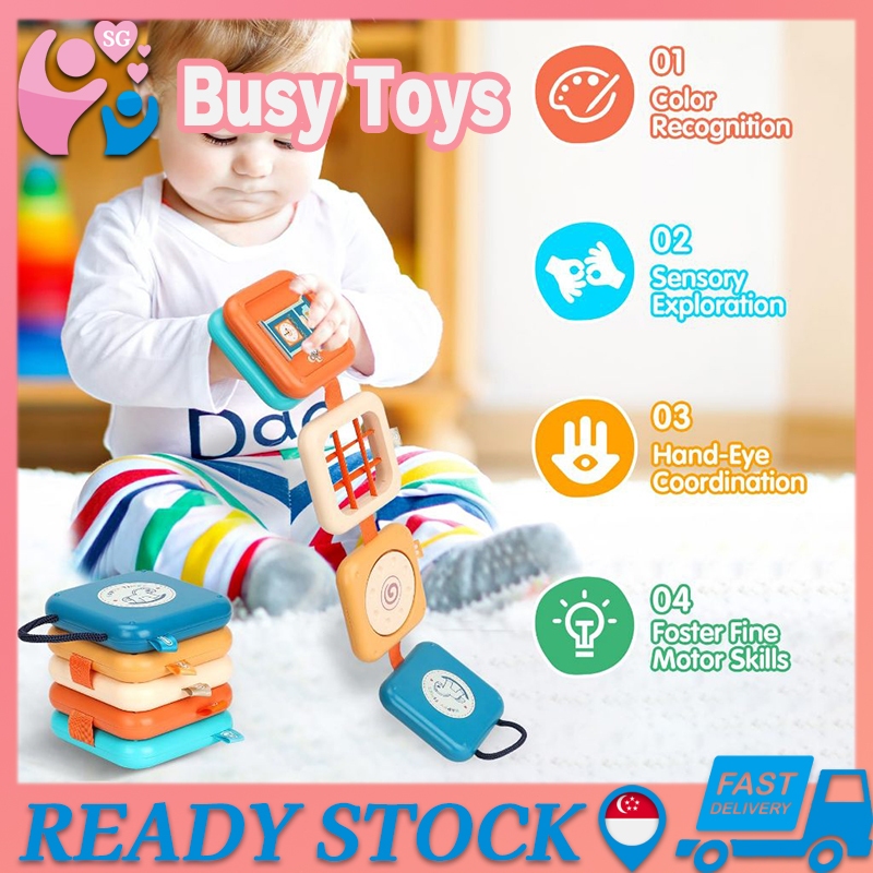 SG Busy Board Montessori ของเล่นของเล่นเด็กกิจกรรมการเดินทาง Busy Board สําหรับ 1 ปี