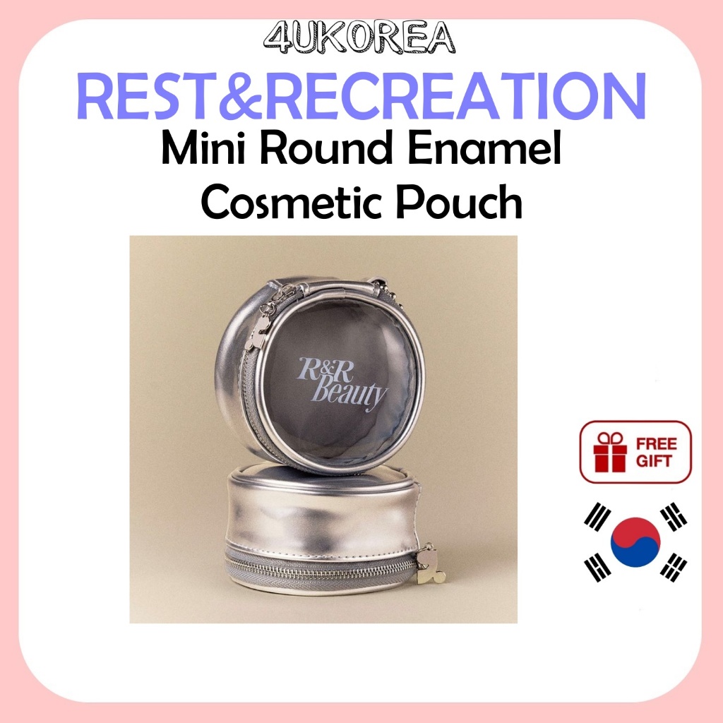 REST&RECREATION BEAUTY Mini Round Enamel Cosmetic Pouch / K-BEAUTY