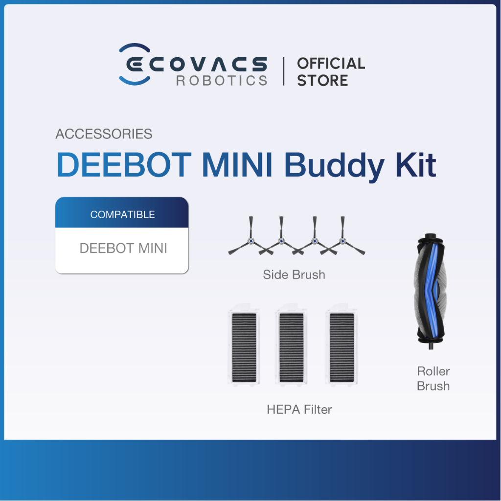 ECOVACS DEEBOT MINI ACCESSORIES LISTING - ACCS KIT, DUSTBAG, MOP PADS, ROLLER BRUSH