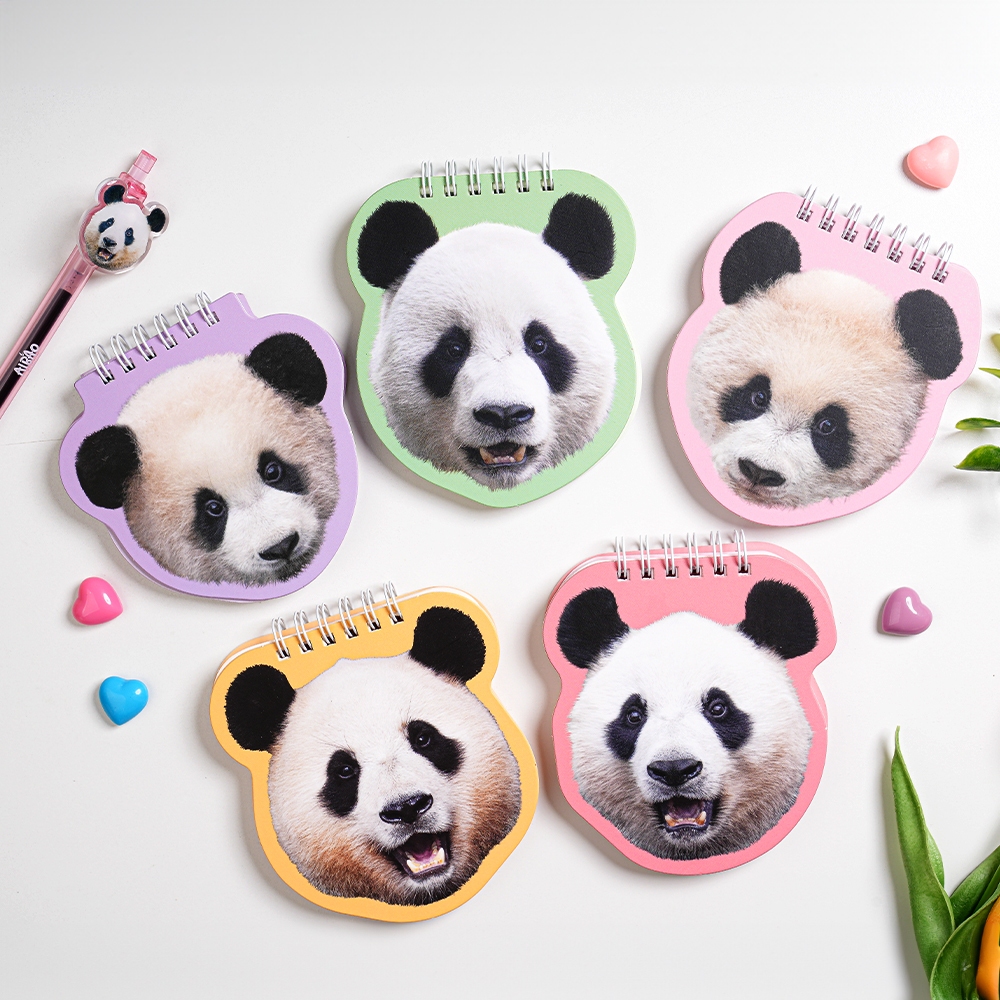 Everland FuBao BaoFamily Panda Face Notebook & Pen Set – ของขวัญเครื่องเขียนน่ารัก
