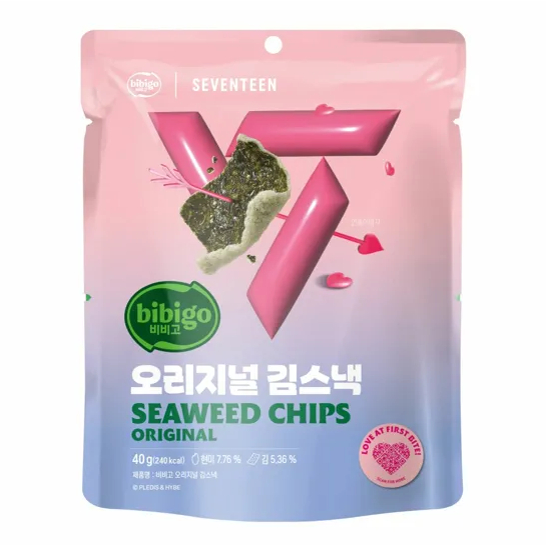 [ของแท้เกาหลี] BiBigo x SEVENTEEN Seaweed Chips