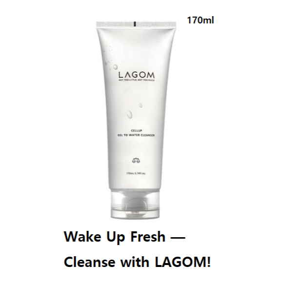 [Moisturizing Morning Cleanser] LAGOM Cellup Gel to Water Morning Cleanser