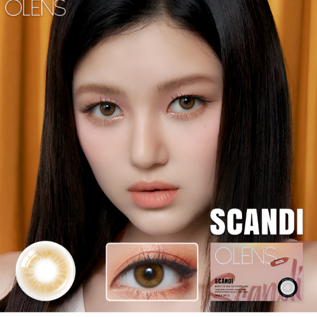 OLENS Scandi Hazel Month – 1 สี  | คอนแทคเลนส์สี Scandi Hazel รายเดือน K-Beauty 2p 1 กล่อง