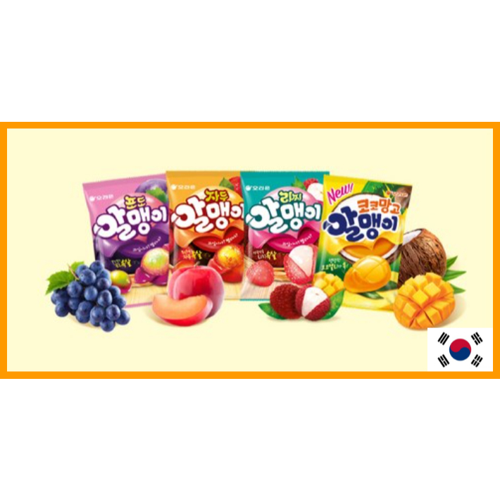 ORION Korean Gummy jelly 67g มีซับใน Gummy jelly 4series Mango, Passion Fruit, Grape, Plum