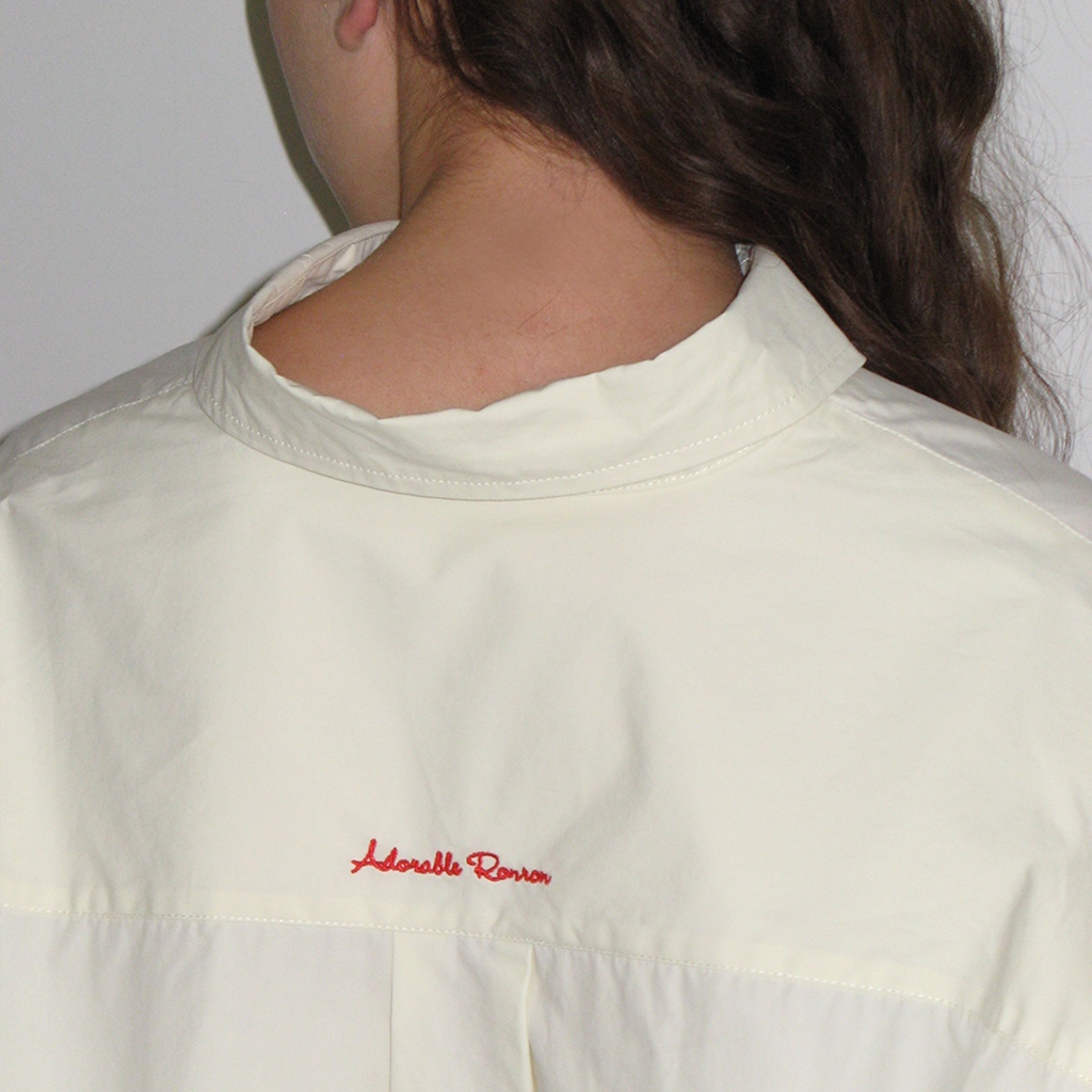 [RONRON] STITCH HEART POCKET OVER FIT SHIRT / 5colors — صورة 5