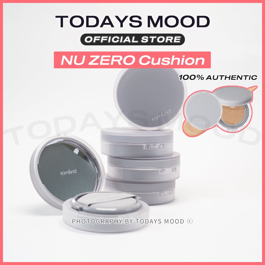 [rom&nd] NU ZERO Cushion (5 ສີ) + New romand Lip Tint Gloss Fruity Finish Foundation