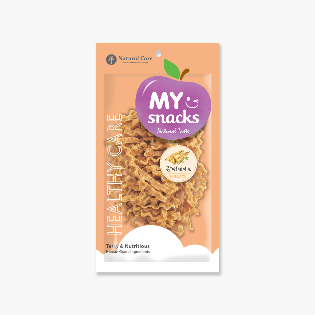 [Bundle of 3] [Natural Core] My Snacks Pollack Wave for Dogs 70g / ขนมที่ช่วยฟื้นฟูพลังงาน