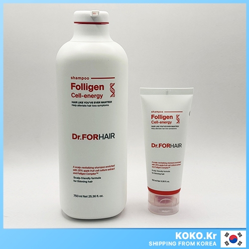 DR.FORHAIR Folligen Cell-Energy Shampoo (ไม่มีกล่อง) 100ml / 750ml พร้อม FREEBIES