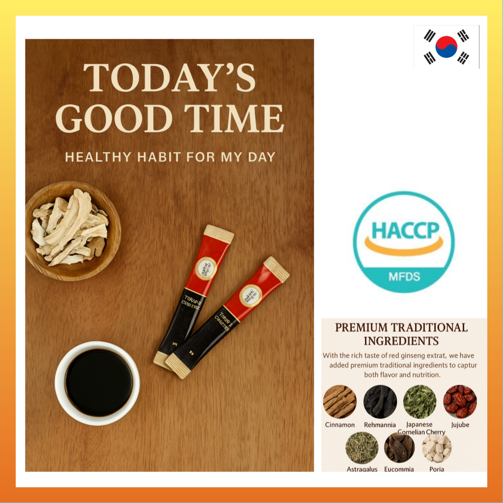 [Pongnyunbogam] โสมแดงเกาหลีวันนี้ Good Time Stick 15g x 10 ชิ้น อาหารเสริม K-Health