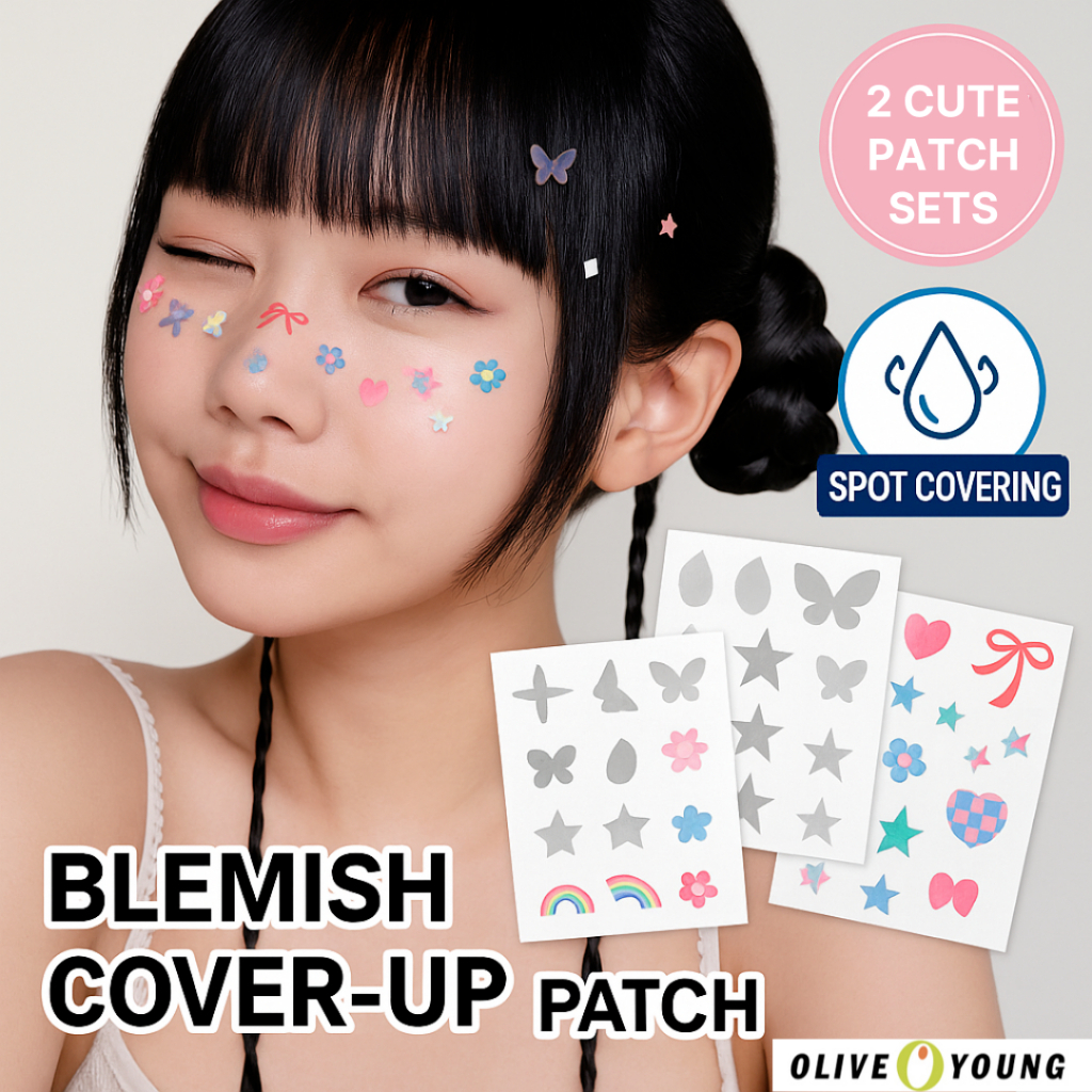 [Olive young/Careplus]K-Beauty Twinkle & Kitsch ชุดแผ่นแปะสิวน่ารัก – 64 ชิ้น/แผ่นแปะสิวน่ารักสําหรั