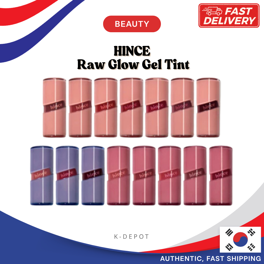 [HINCE] Raw Glow Gel Tint 4ml | ลิปกลอสวีแกน | 15 สี | ดิววี่ แอนด์ ไลท์เทนนิ่ง ฟินิช
