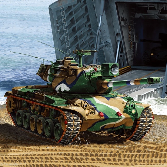Academy Hobby Model Kit – 1/35 M47 Patton ROK Marine Corps – สติ๊กเกอร์สไลด์น้ําของเกาหลีใต้