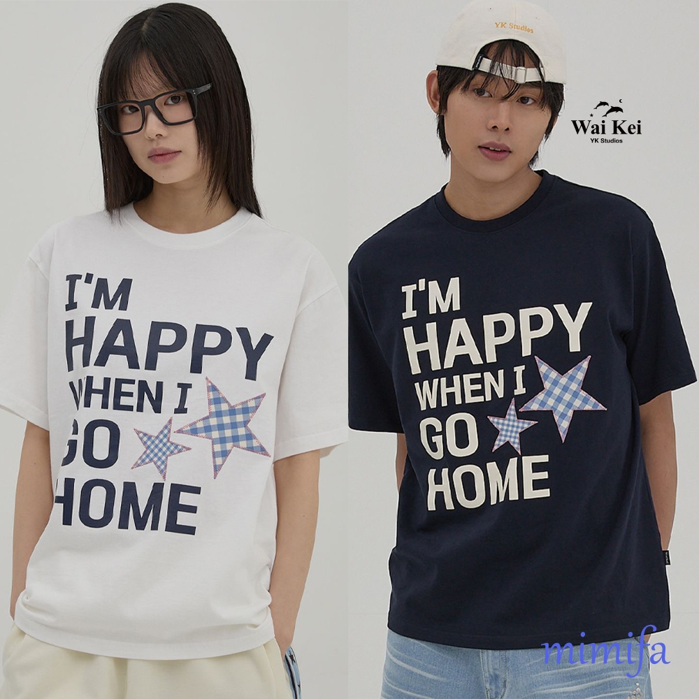 [WAIKEI] I am HAPPY เสื้อยืดแขนสั้น