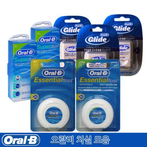 [Oral‐B] Wax Floss 50 ม./Glide Deep Clean Floss 40 ม./Glide 3D White Floss 35 ม./Mint Floss 50 ม./C‐