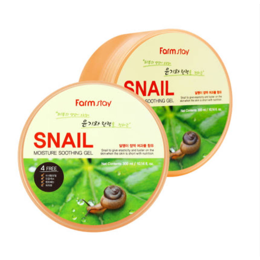 [Stay Farm] Snail Moisture Soothing Gel 300ml (1+1) | ไฮเดรติ้ง แอนด์ คาล์มมิ่ง | เจลเนื้อบางเบา | ก