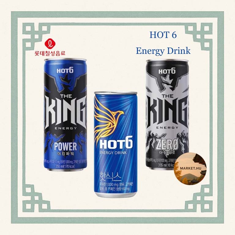 [LOTTE] HOT 6 Energy Drink 250ml, The King Power, The King Zero 355ml/เกาหลี NO.1