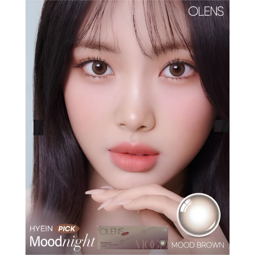 OLENS Moodnight Mood Brown One Day – Mood Grey 1 สี  | คอนแทคเลนส์สีรายวัน 13.3 มม. 10 ชิ้น(1กล่อง)