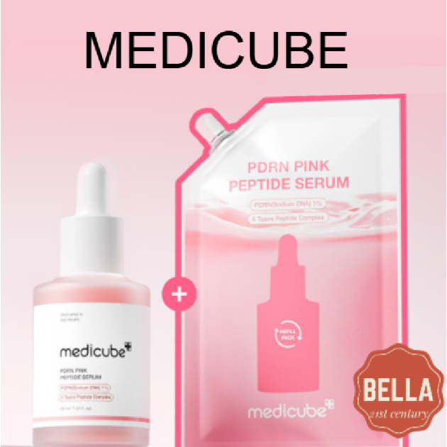 [Medicube] 1+1 PDRN Pink Peptide serum 30ml +50ml Refill/เซรั่มเรืองแสงสีชมพู, Vegan PDRN, Collagen, Brightening สําหรับจุดด่างดํา