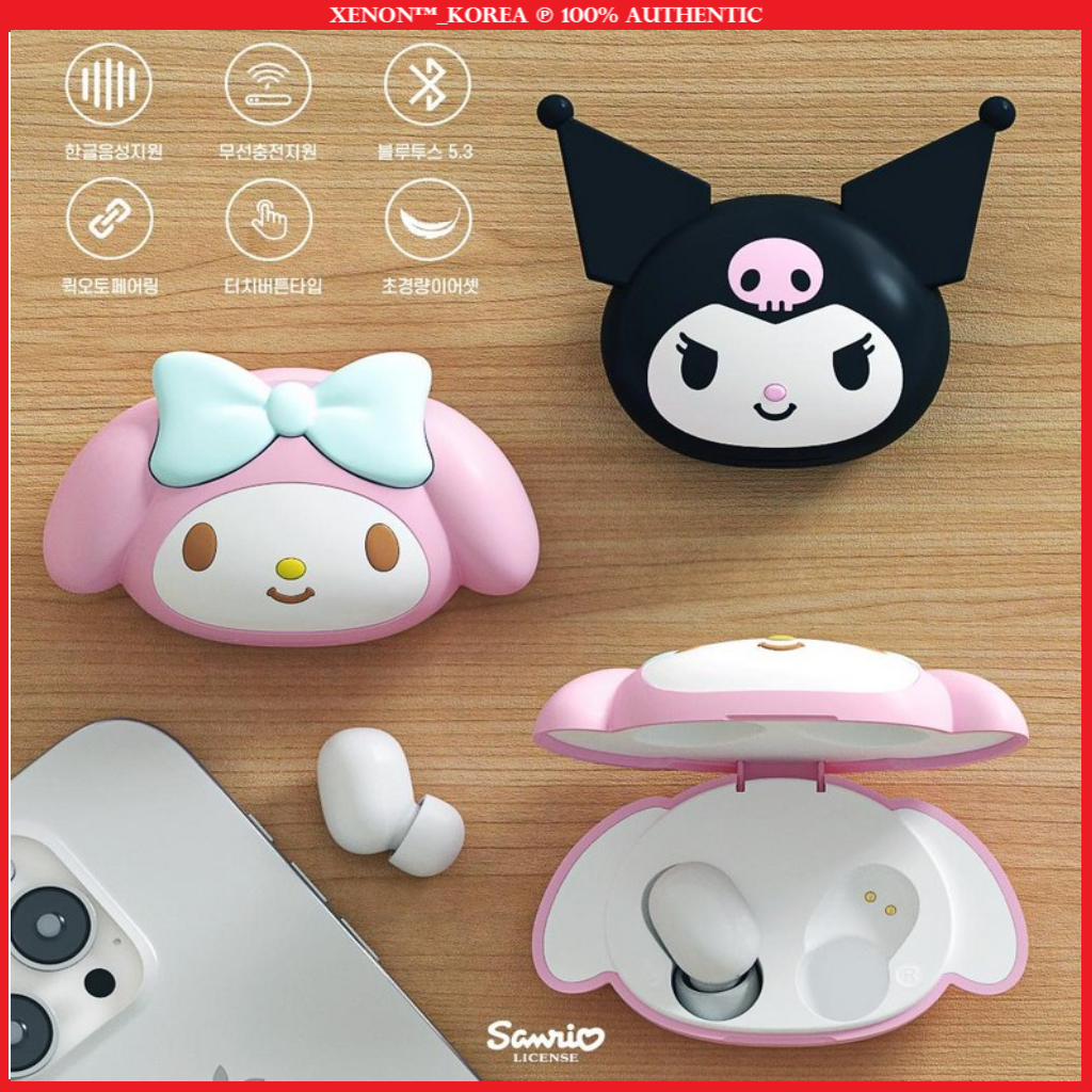 [Sanrio] หูฟังบลูทูธไร้สาย Bluetooth 5.3 | รองรับการชาร์จไร้สาย (Kuromi / My Melody)