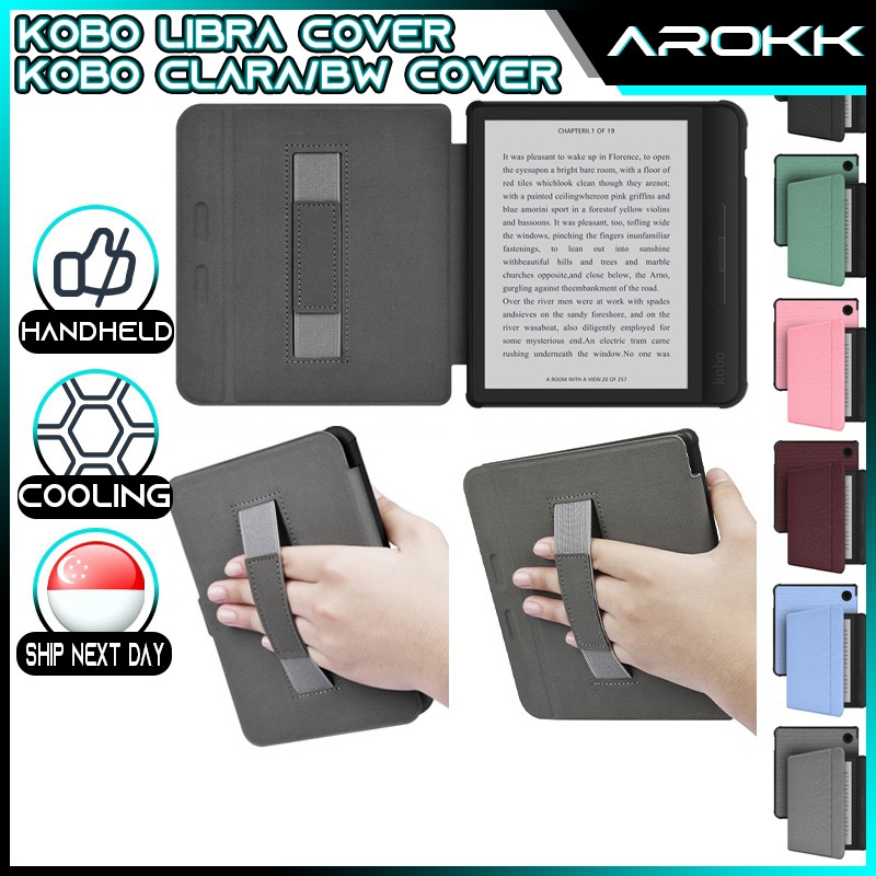 SG丨Kobo Clara Cover Kobo Libra Case Soft Case พร้อมสายคล้องมือสําหรับ Kobo Clara Colour Clara BW Lib