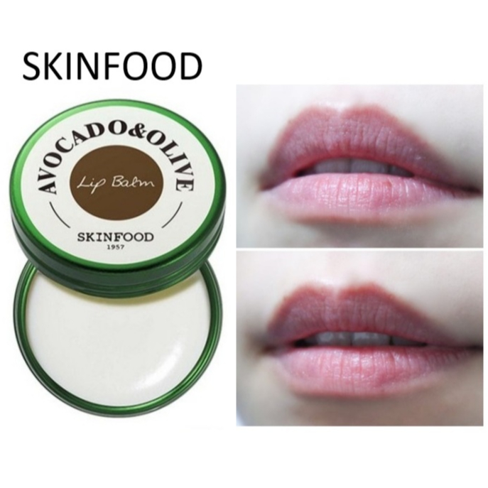 [SKINFOOD] Avocado & Olive Lip Balm 12g ลิปบาล์มอะโวคาโดและมะกอก  สินค้าเกาหลีแท้ๆส่งตรงจากเกาหลี