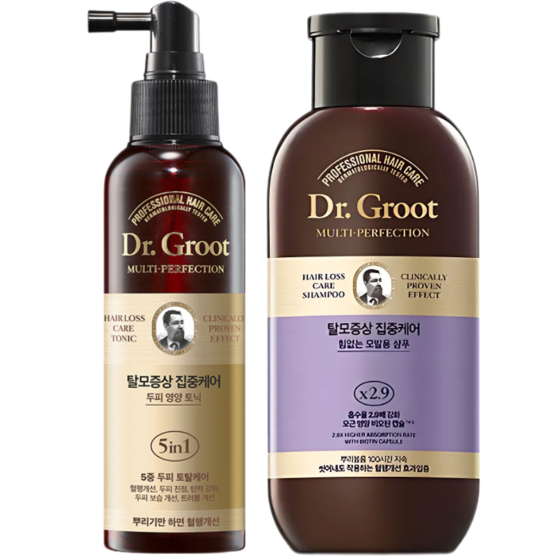 ดร. Groot Multi-Perfection Hair Loss Care Scalp Tonic 150ml + แชมพู 180ml Set (วันหมดอายุ: 2028.11)