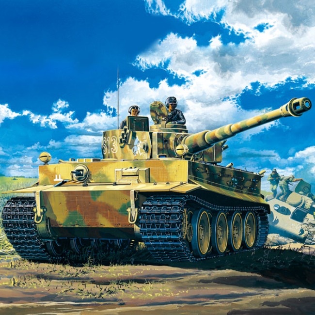 Academy Hobby Model Kit – 1/35 German Tiger-I Early Production, ชุดจอแสดงผลภายใน