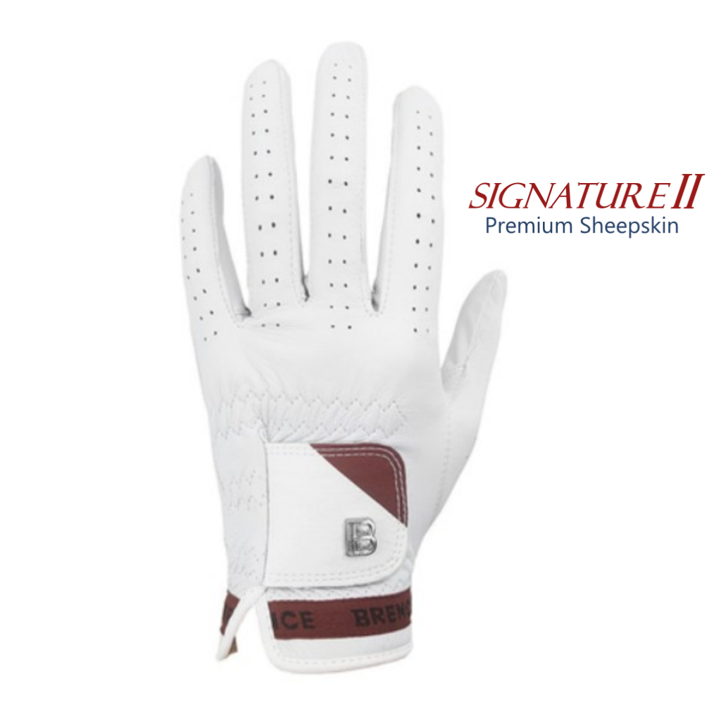 [BRENCE] Signature II ถุงมือกอล์ฟผู้ชายจากหนังแกะพรีเมียม มือซ้าย ใช้หนังแกะเต็มใบ
