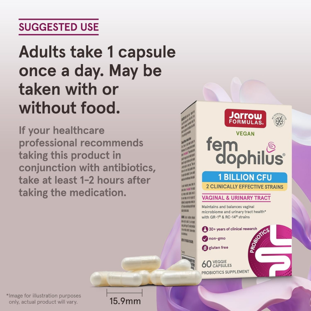 Jarrow Formulas Fem-Dophilus 60 แคปซูล 1 พันล้าน CFU 2 สายพันธุ์ที่มีประสิทธิภาพทางคลินิก จากเกาหลี - รูปที่ 4