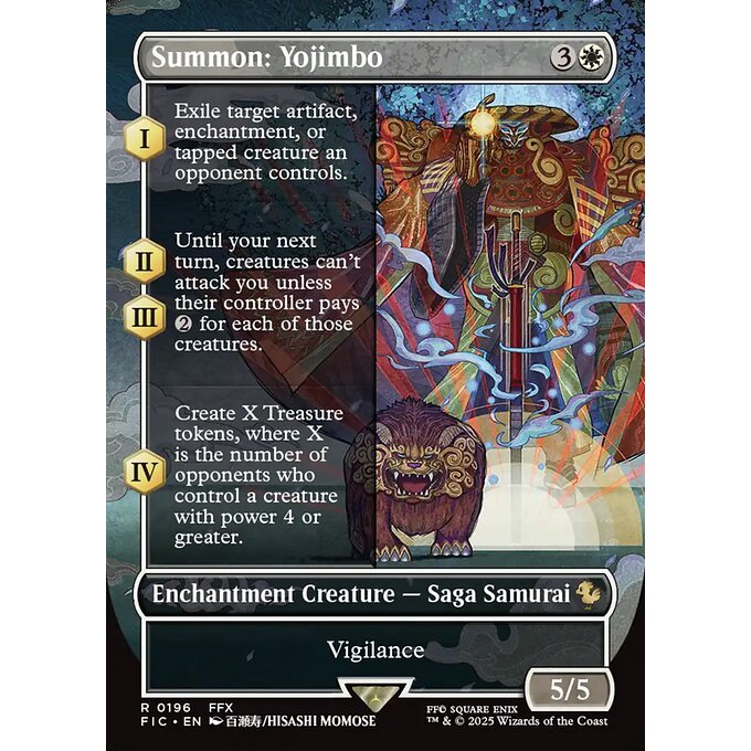 FIC_196 อัญเชิญ: Yojimbo *Final Fantasy Commander Border Sagas* MTG Magic: The Gathering